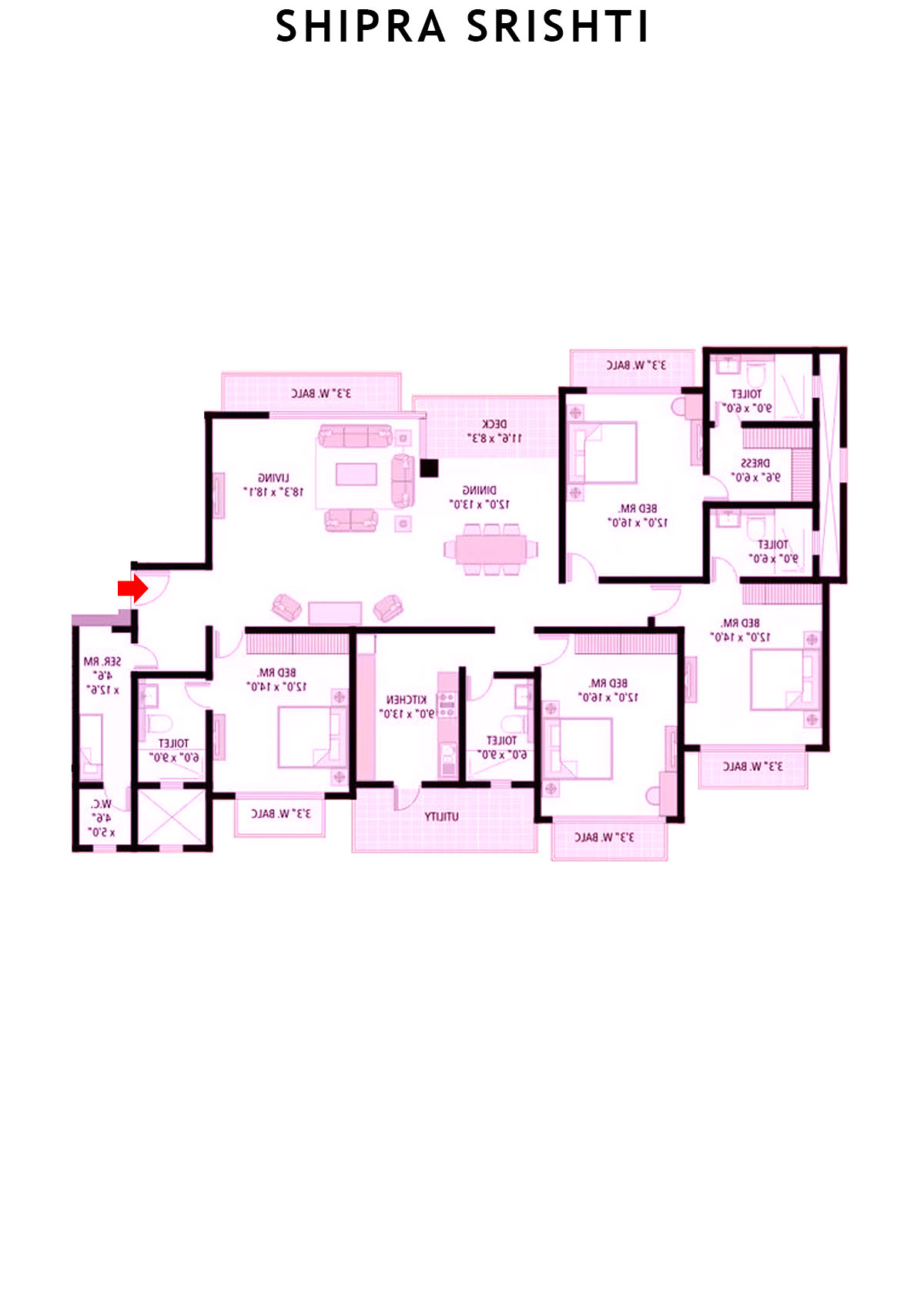 Shipra Srishti Palash Unit 3 Floor Plan