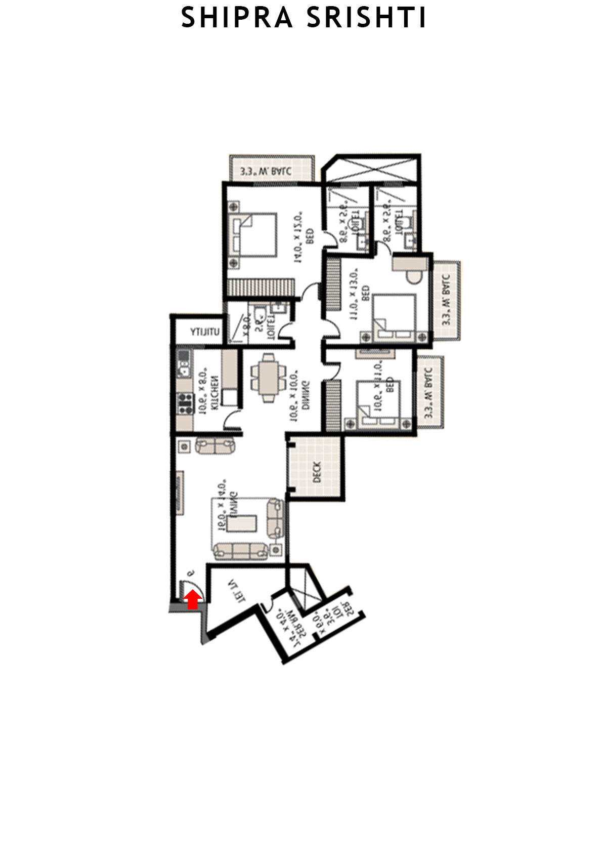 Shipra Srishti Semial Unit 10 Floor Plan