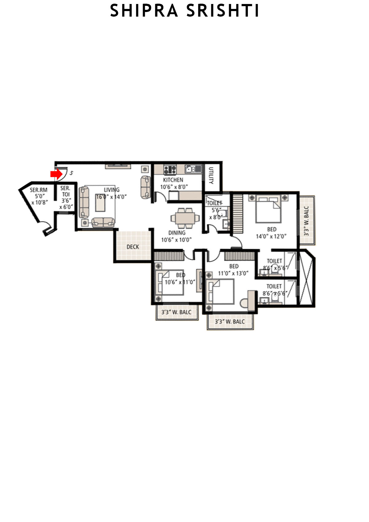 Shipra Srishti Semial Unit 12 Floor Plan