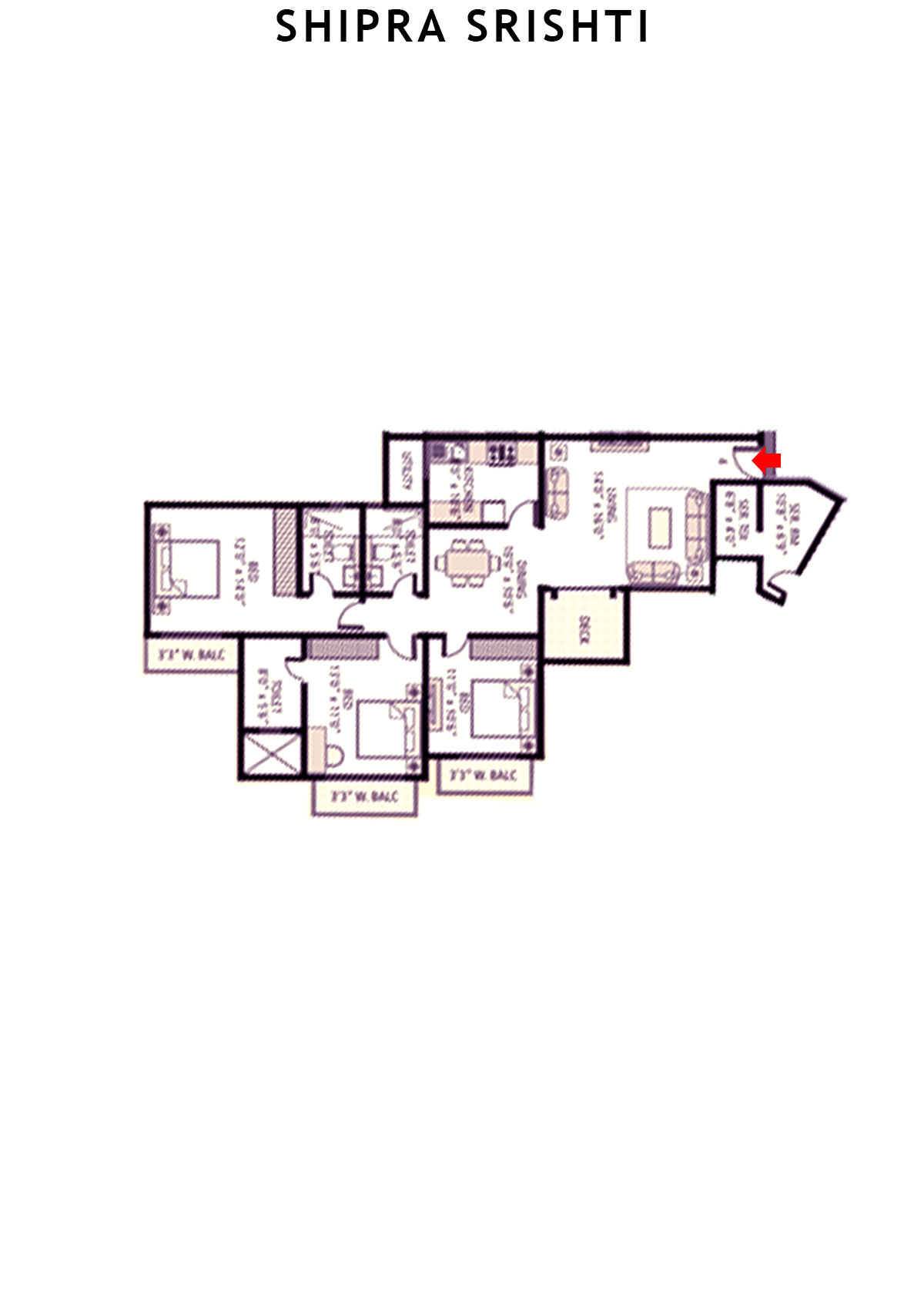 Shipra Srishti Semial Unit 8 Floor Plan