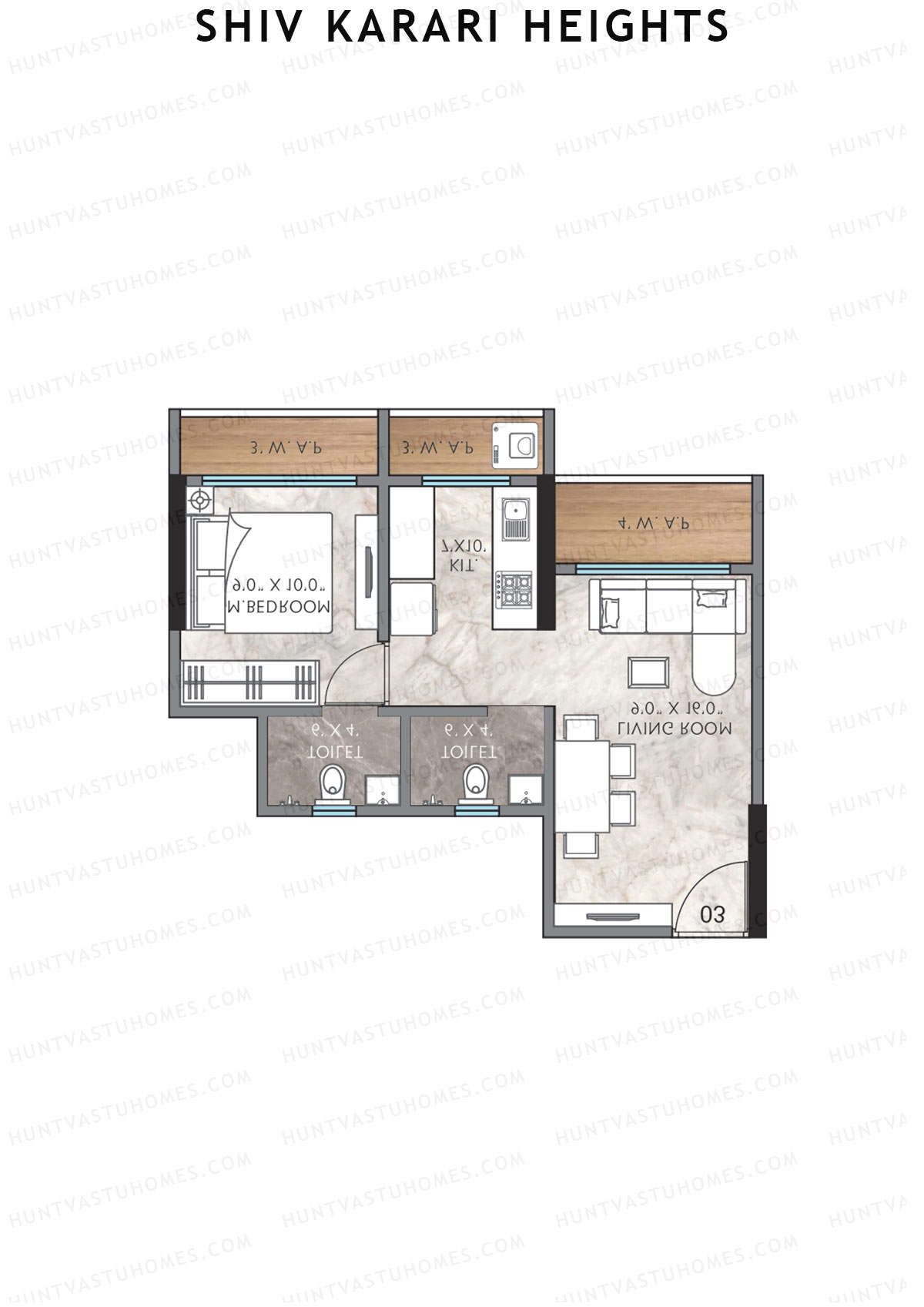 Shiv Karari Heights Wing A Unit 3 Floor Plan