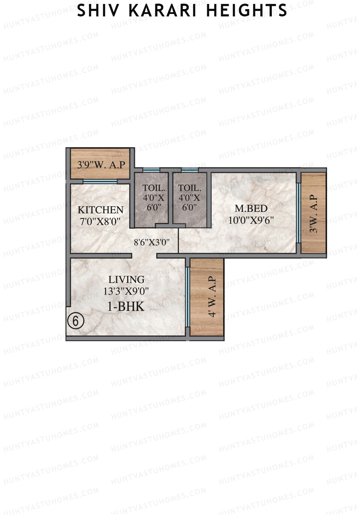 Shiv Karari Heights Wing A Unit 6 Floor Plan