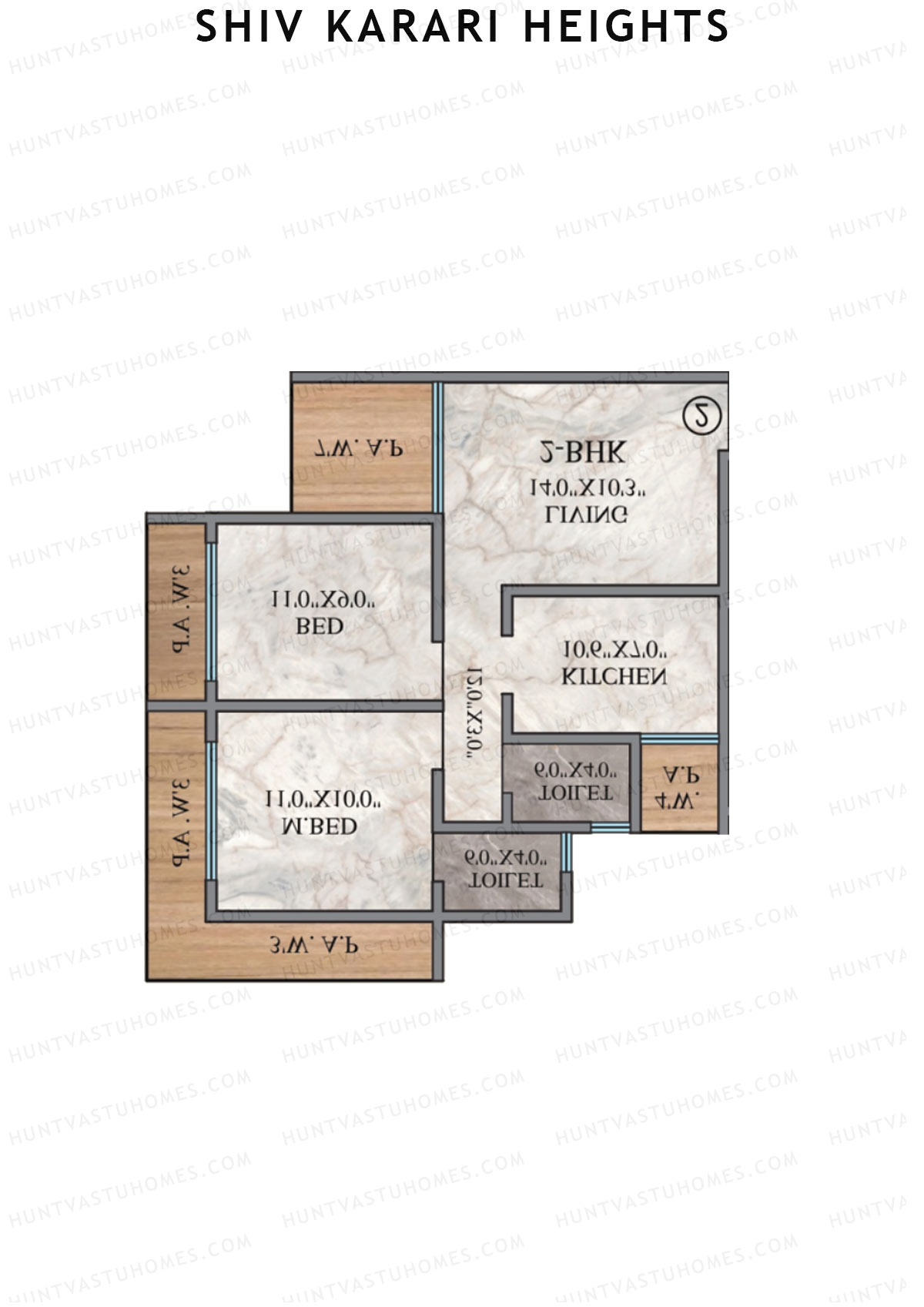 Shiv Karari Heights Wing B Unit 2 Floor Plan