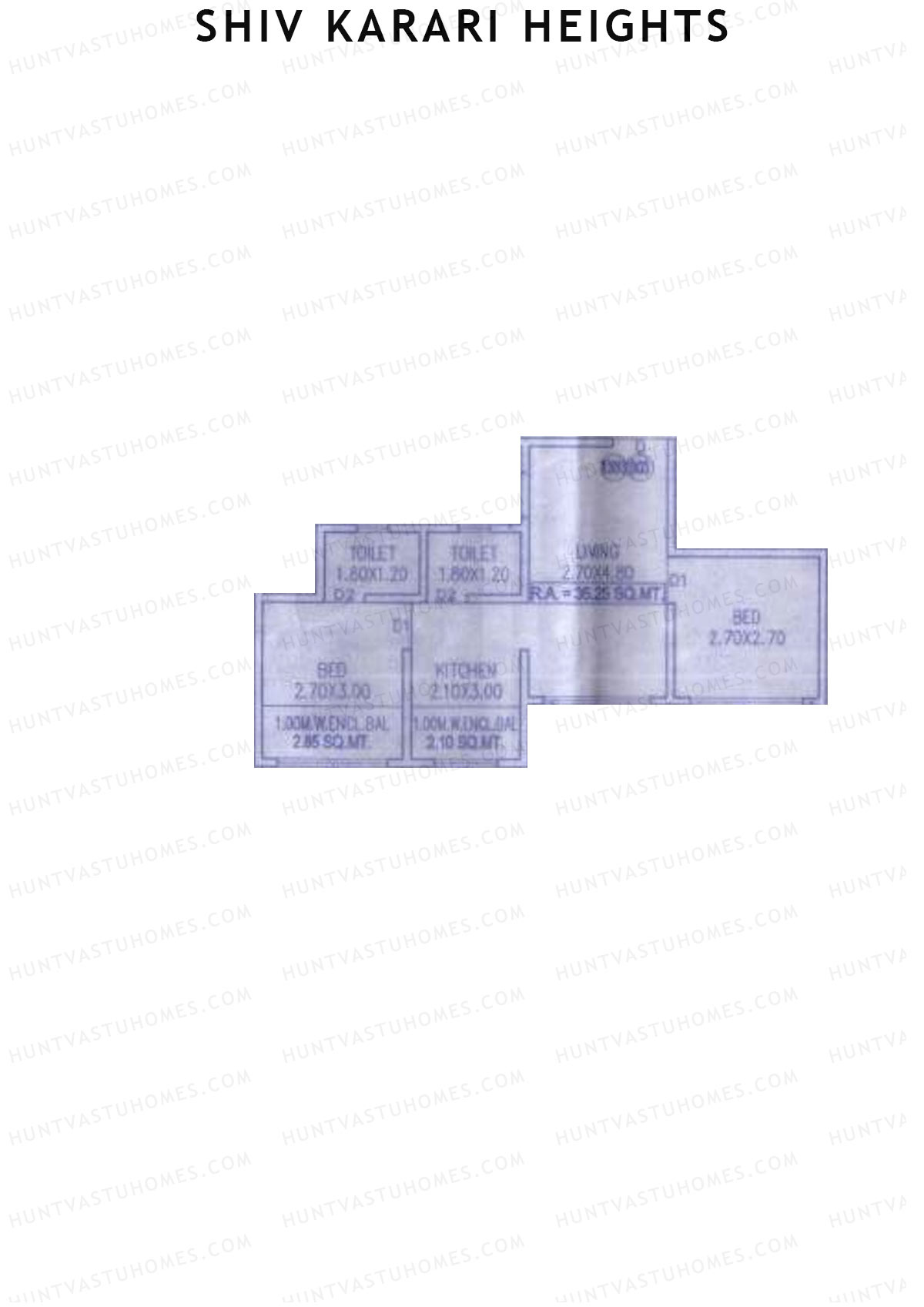 Shiv Karari Heights Wing B Unit 3 Floor Plan