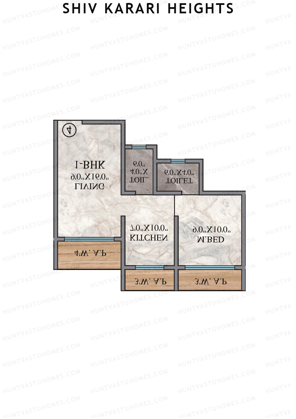 Shiv Karari Heights Wing B Unit 4 Floor Plan