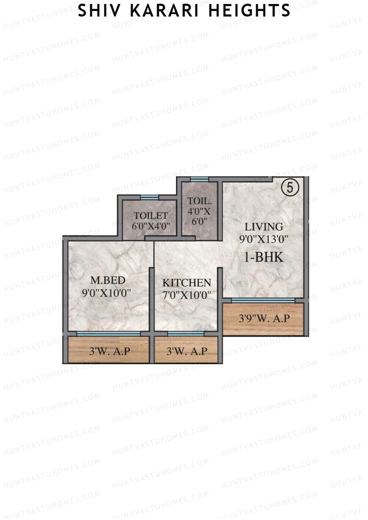 Shiv Karari Heights Wing B Unit 5 Floor Plan
