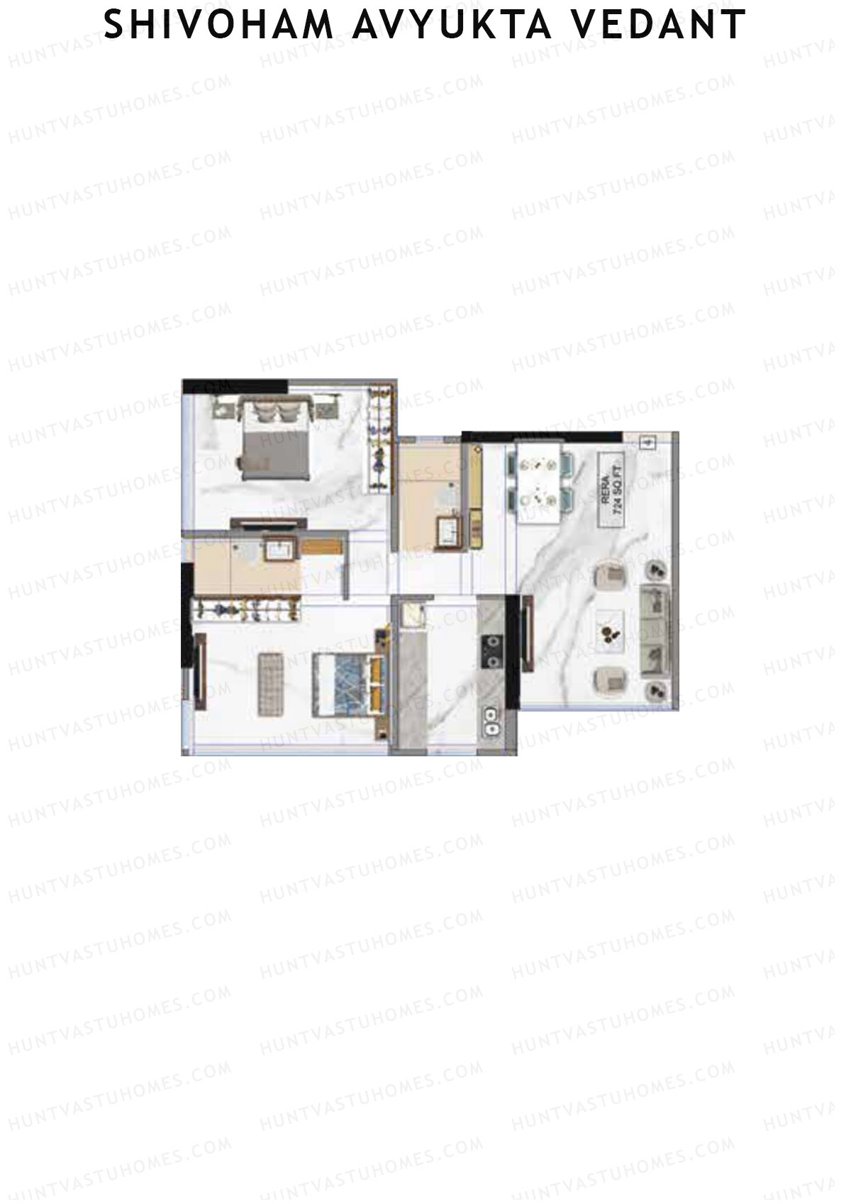 Shivoham Avyukta Vedant Tower A Unit 4 Floor Plan