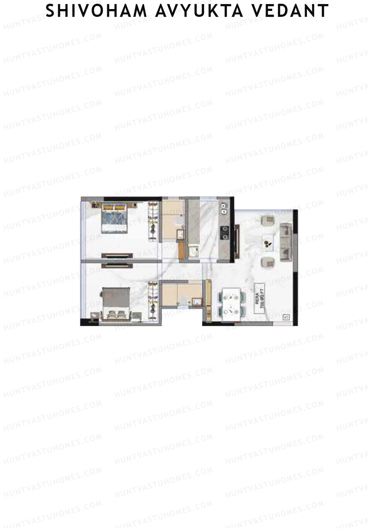 Shivoham Avyukta Vedant Tower A Unit 5 Floor Plan