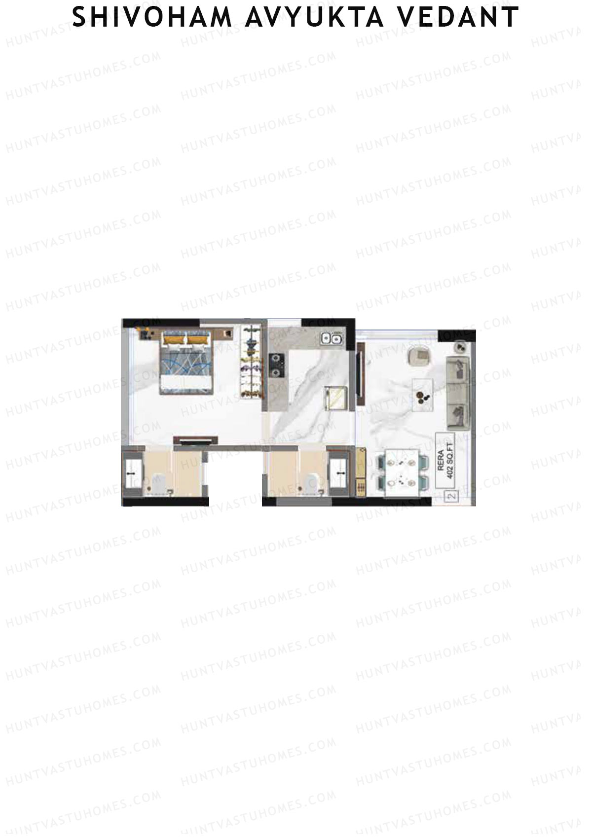 Shivoham Avyukta Vedant Tower B Unit 2 Floor Plan