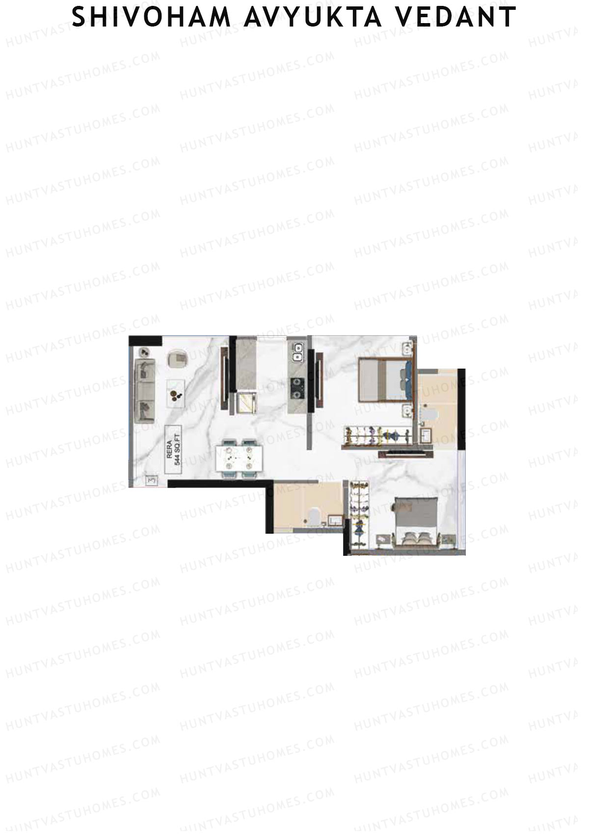 Shivoham Avyukta Vedant Tower B Unit 3 Floor Plan