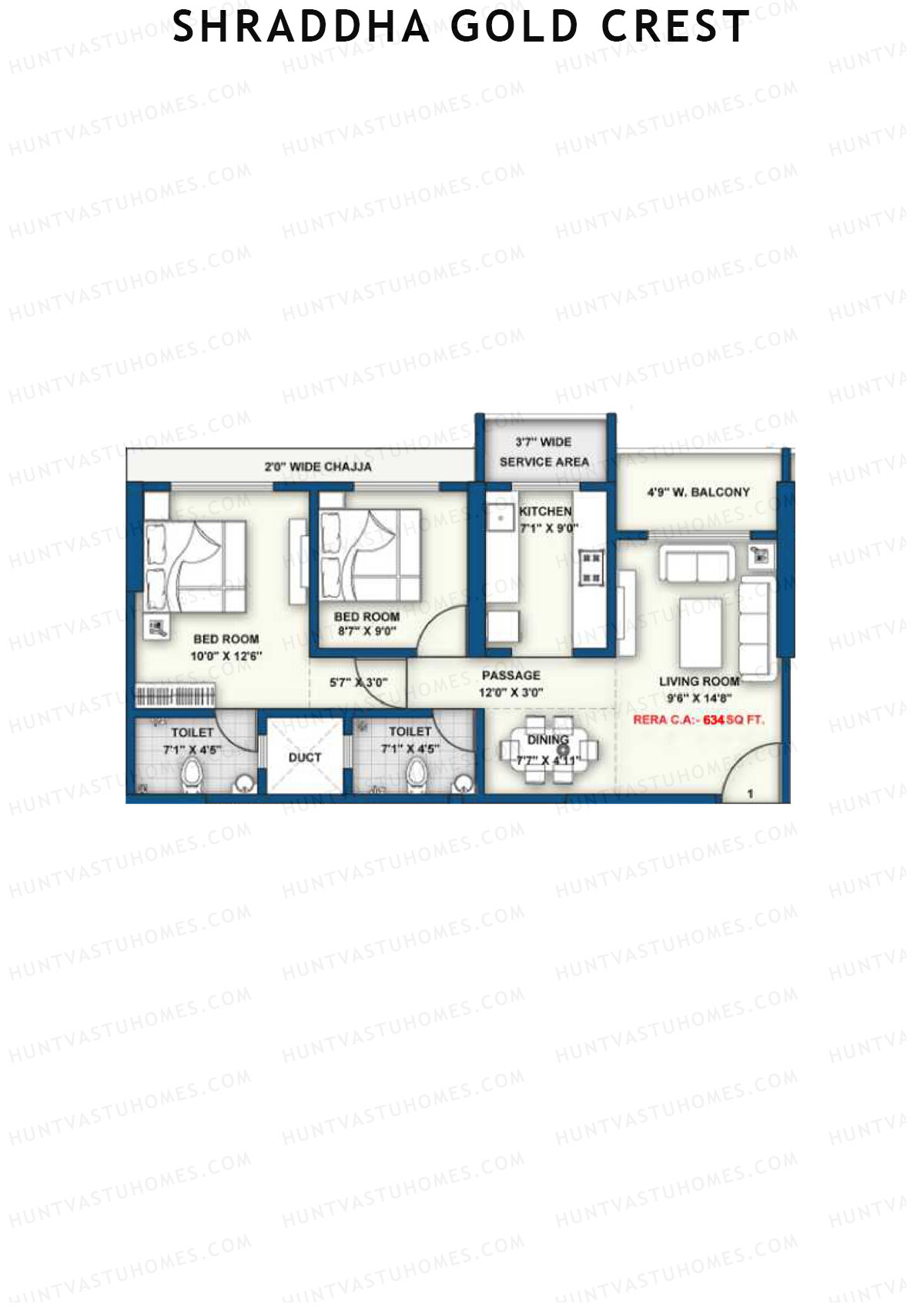 Shraddha Gold Crest Wing A Unit 1 Floor Plan