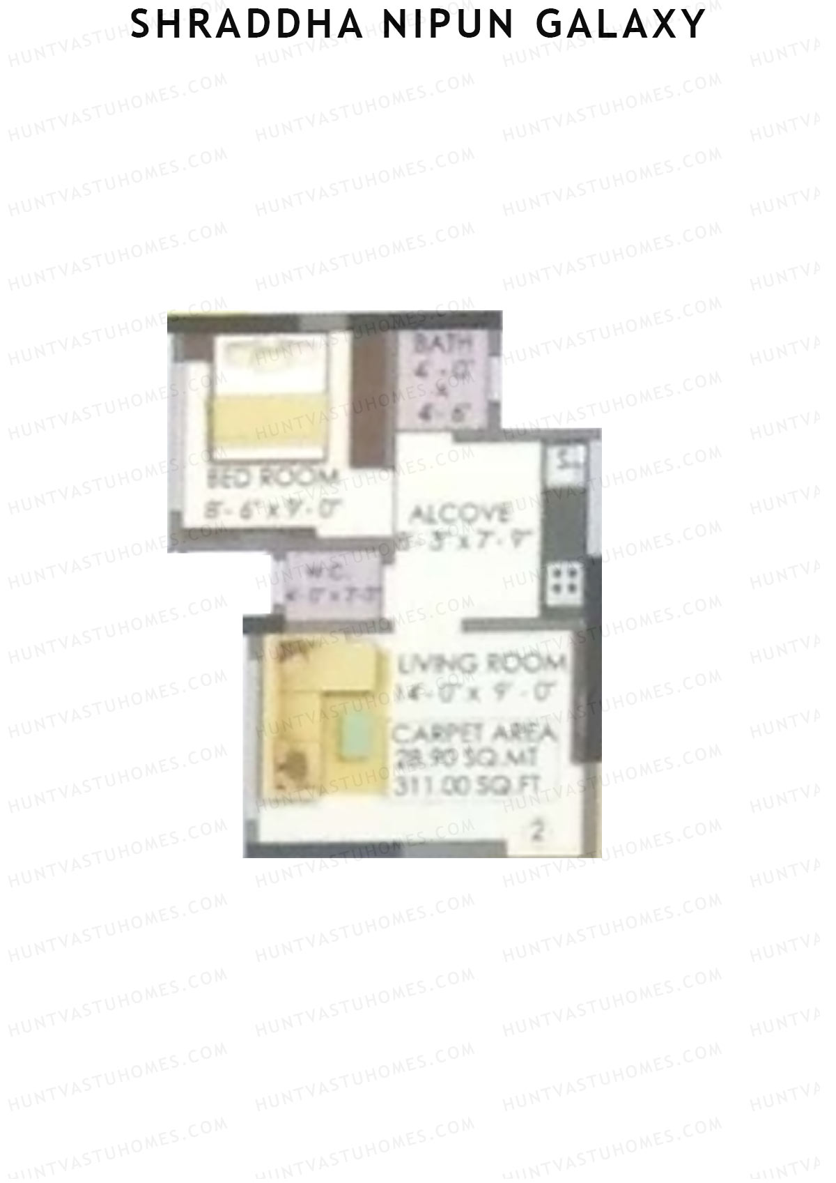 Shraddha Nipun Galaxy Wing B Unit 2 Floor Plan