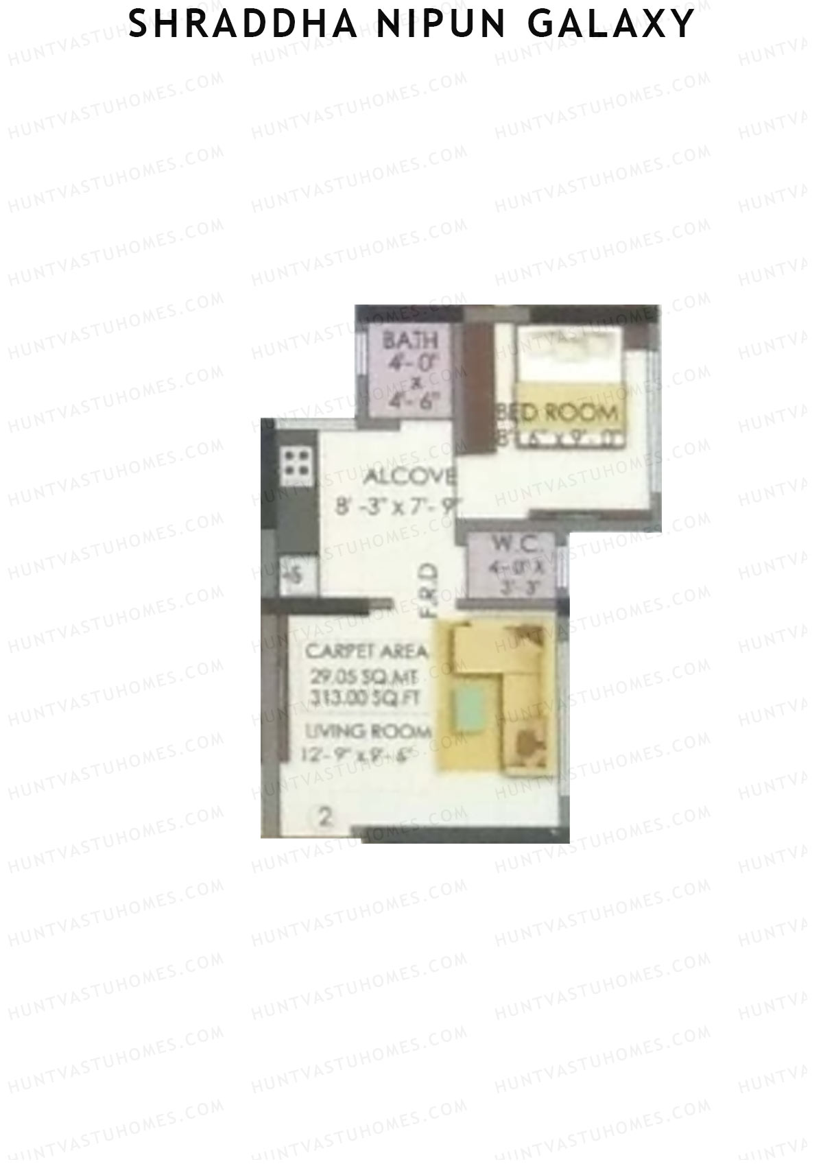 Shraddha Nipun Galaxy Wing D Unit 2 Floor Plan