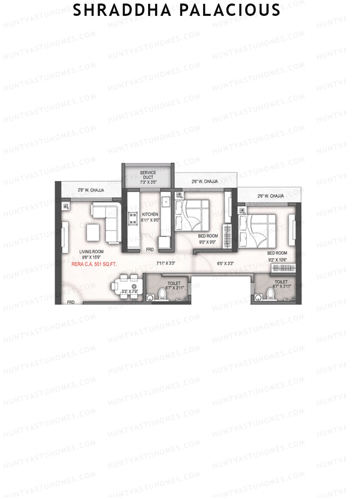 Shraddha Palacious Wing A Unit 6 Floor Plan