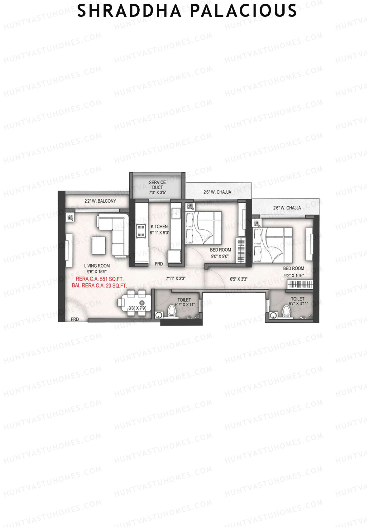Shraddha Palacious Wing A Unit 6 Floor Plan