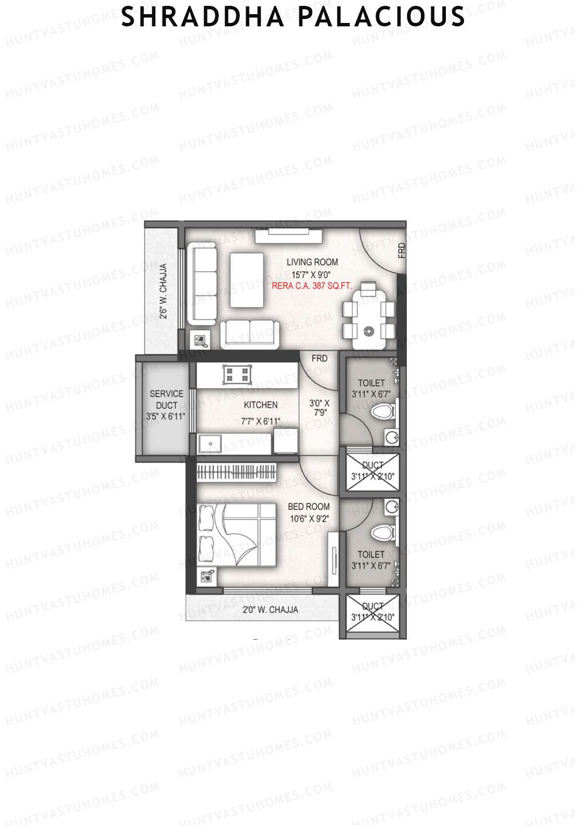 Shraddha Palacious Wing B Unit 2 Floor Plan