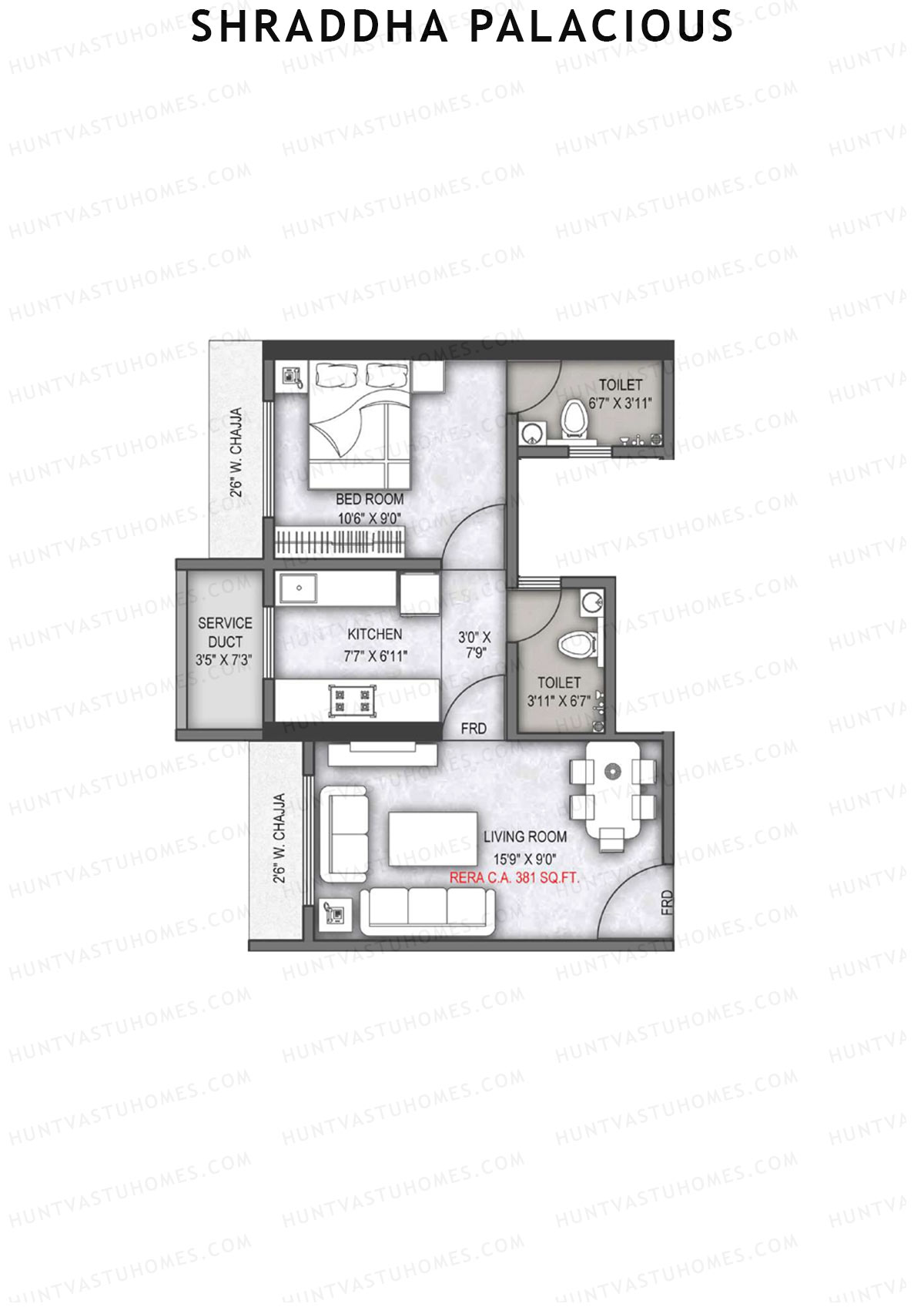 Shraddha Palacious Wing B Unit 3 Floor Plan