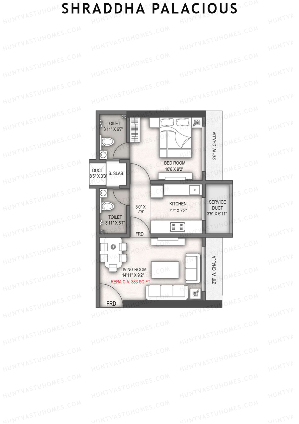Shraddha Palacious Wing B Unit 6 Floor Plan