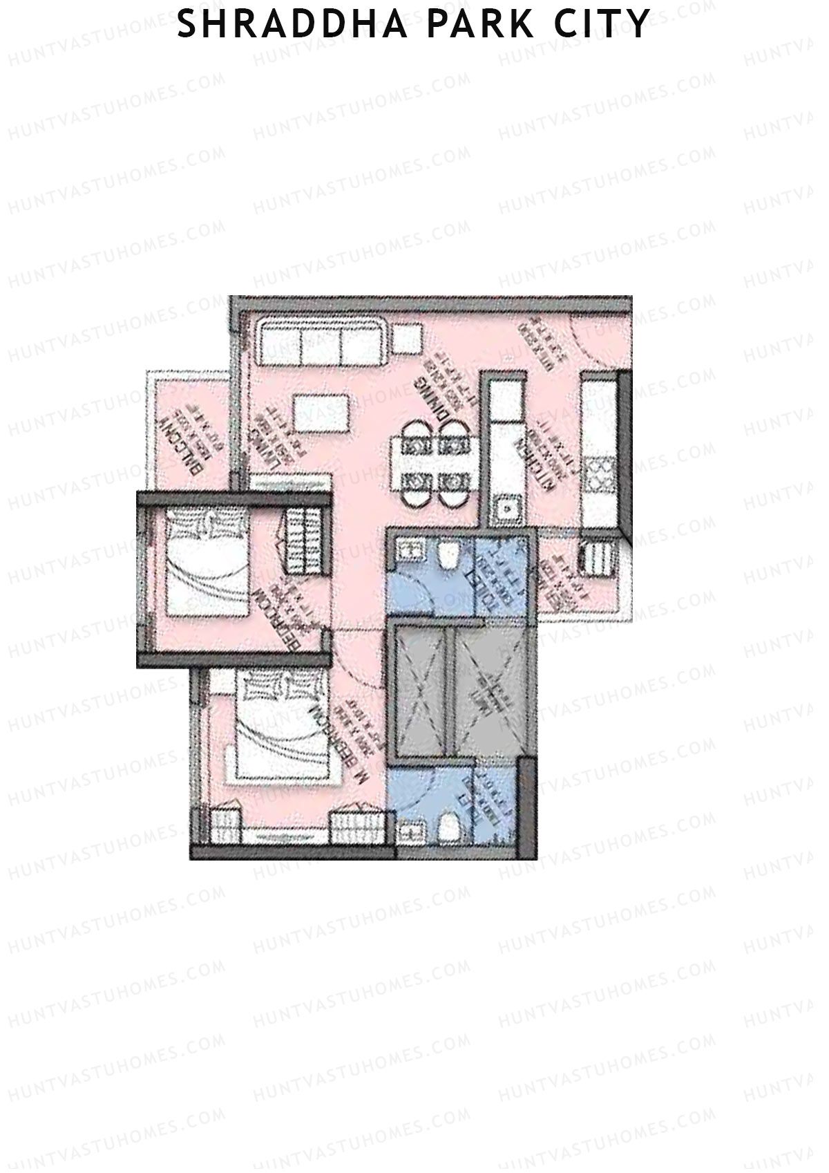 Shraddha Park City Wing B Unit 2 Floor Plan