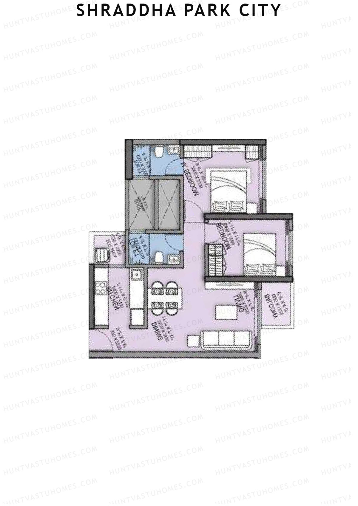 Shraddha Park City Wing B Unit 4 Floor Plan