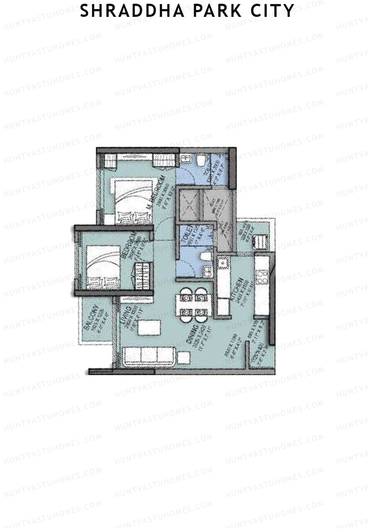 Shraddha Park City Wing C Unit 1 Floor Plan