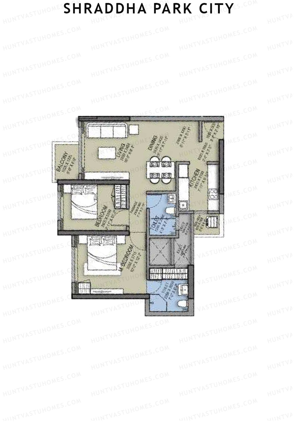 Shraddha Park City Wing C Unit 8 Floor Plan