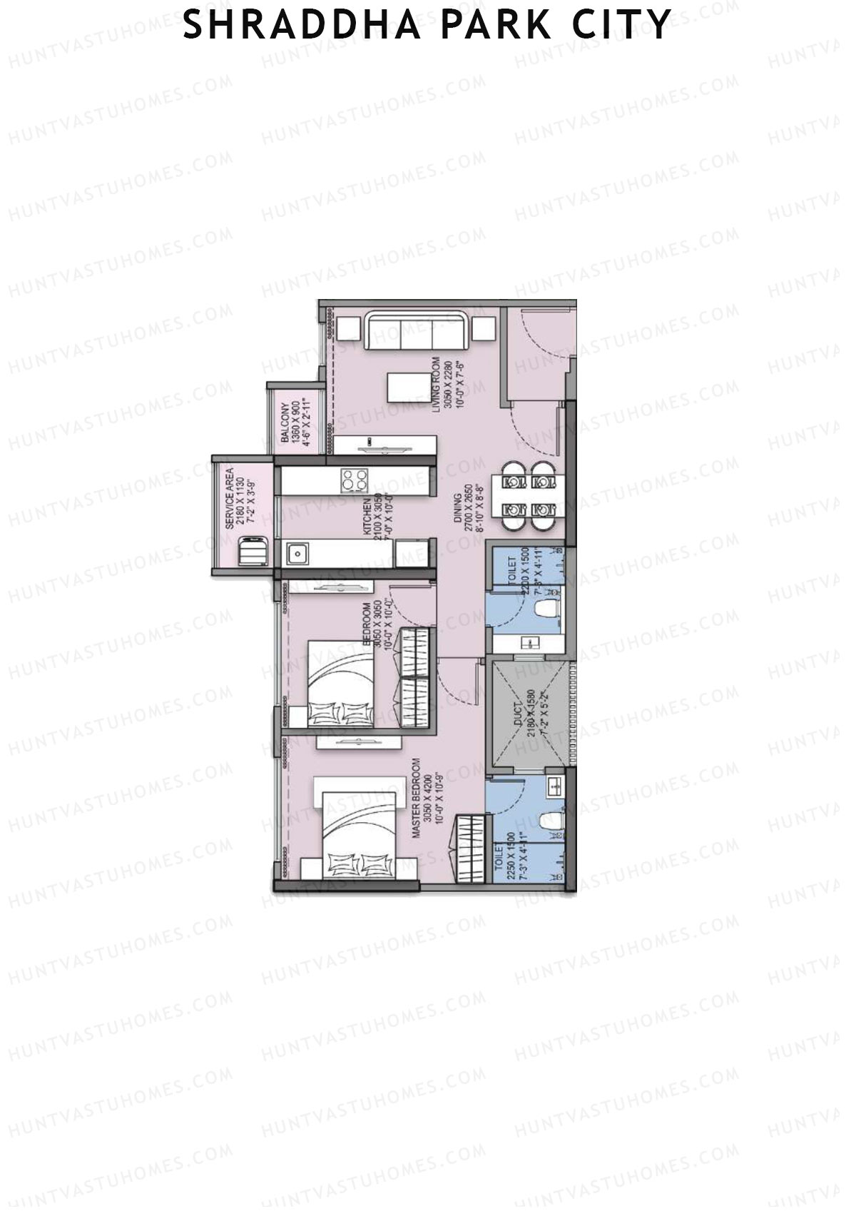 Shraddha Park City Wing D Unit 1 Floor Plan