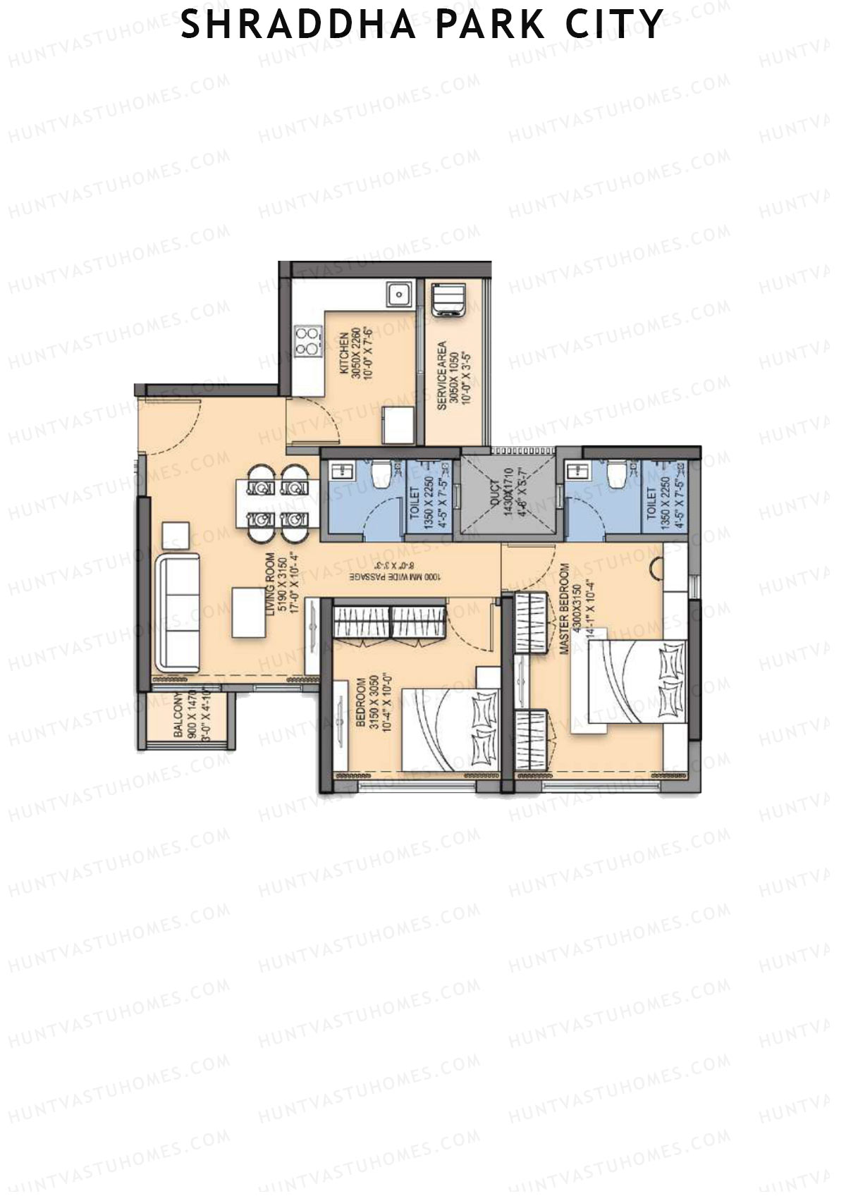 Shraddha Park City Wing D Unit 5 Floor Plan