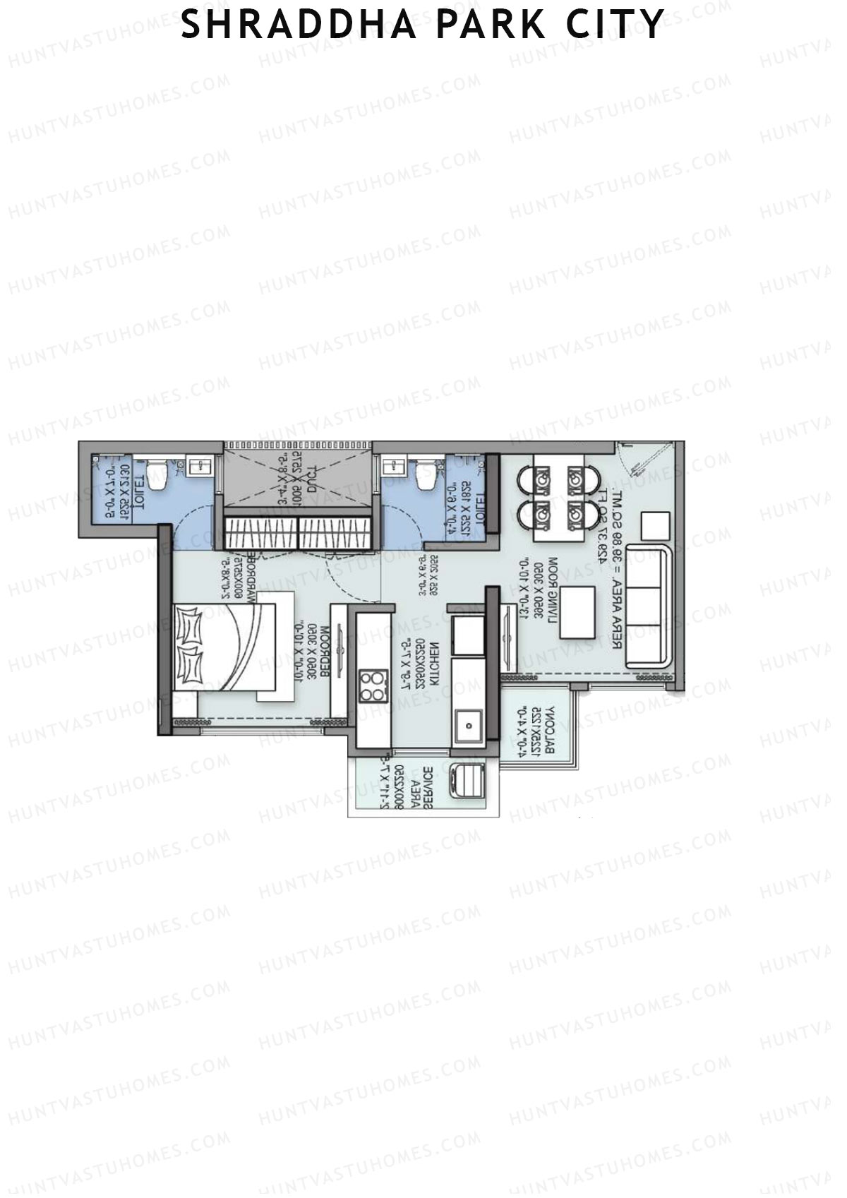 Shraddha Park City Wing F Unit 4 Floor Plan