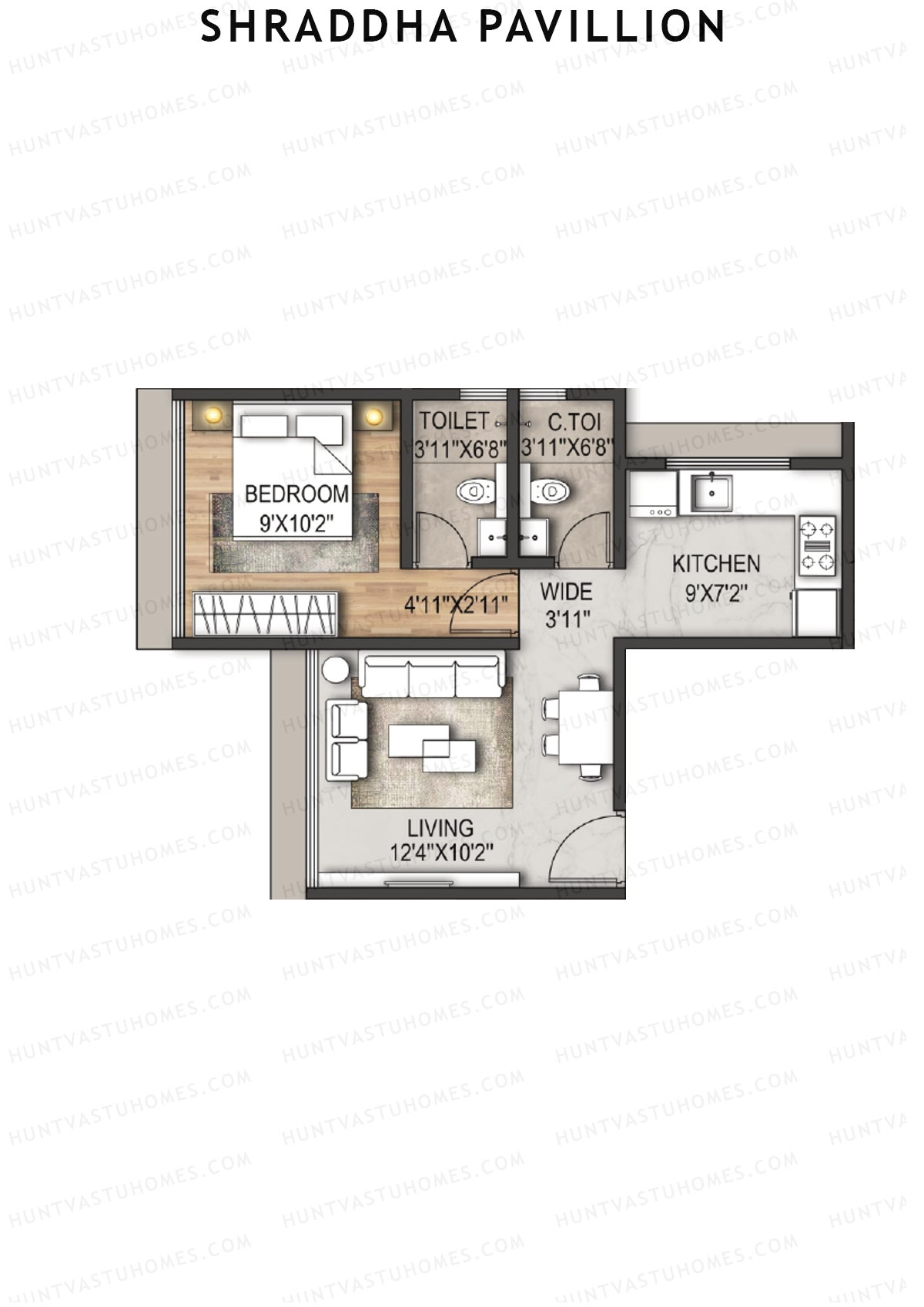 Shraddha Pavillion Tower 1 Unit 5 Floor Plan