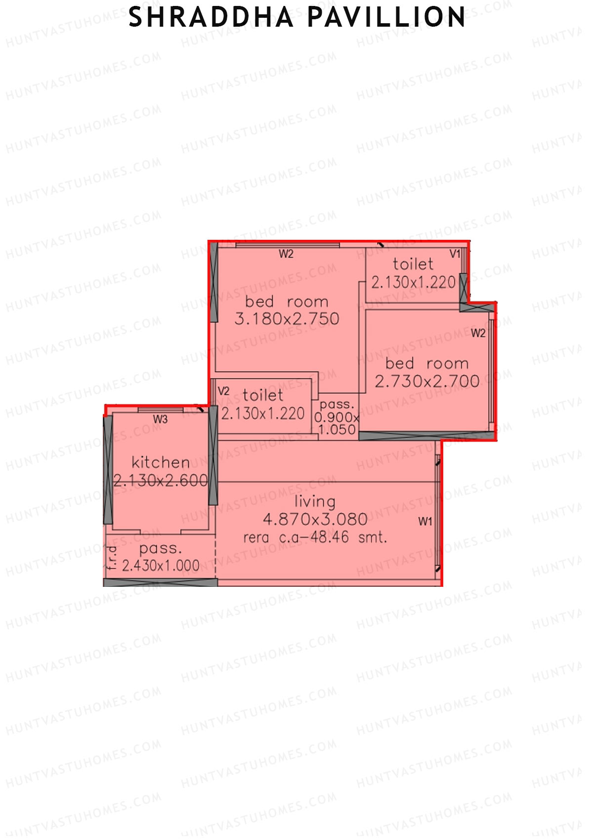 Shraddha Pavillion Tower 2 Unit 2 Floor Plan