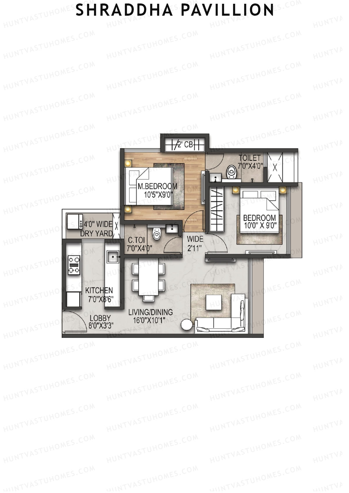 Shraddha Pavillion Tower 2 Unit 2 Floor Plan