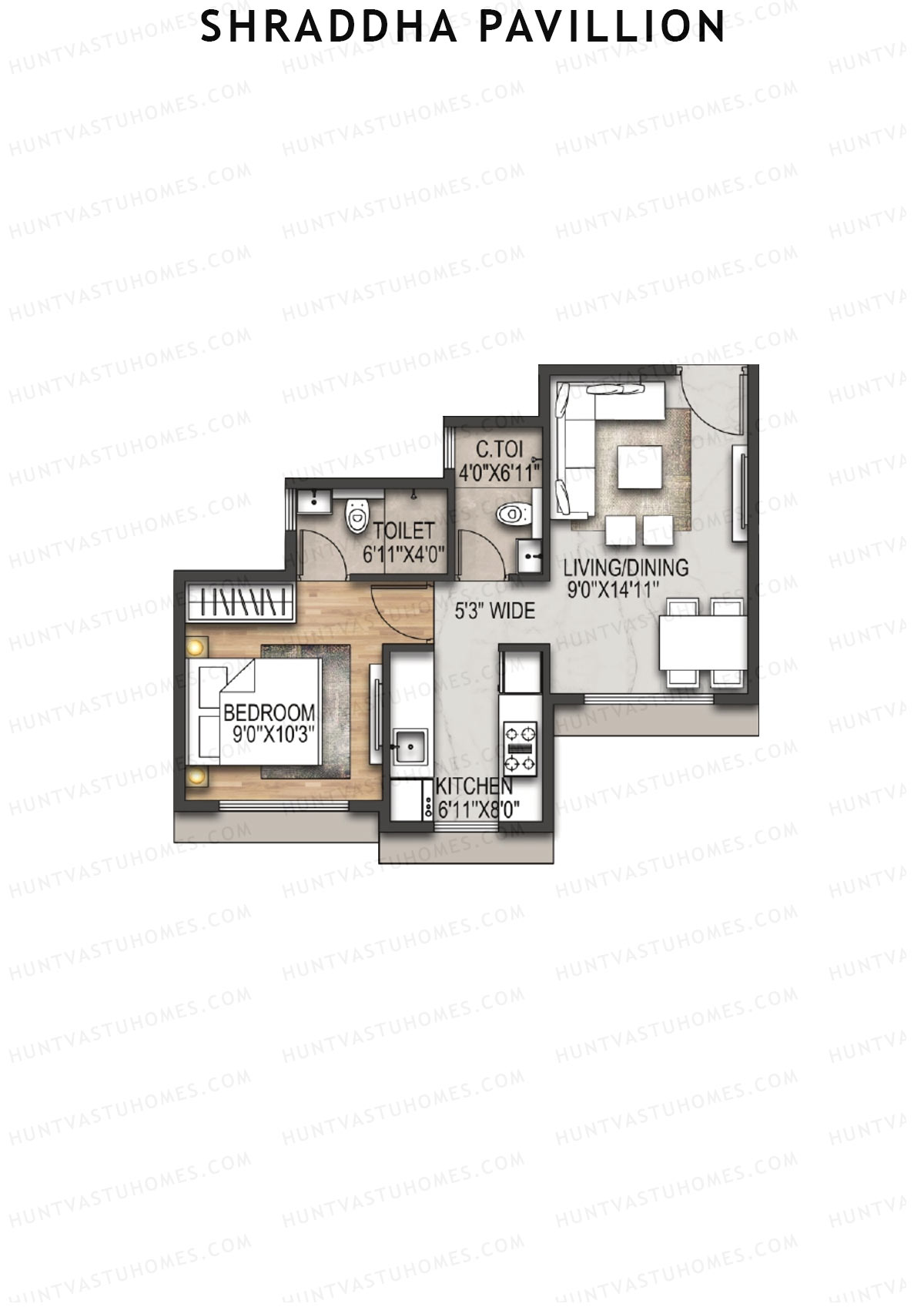 Shraddha Pavillion Tower 2 Unit 4 Floor Plan