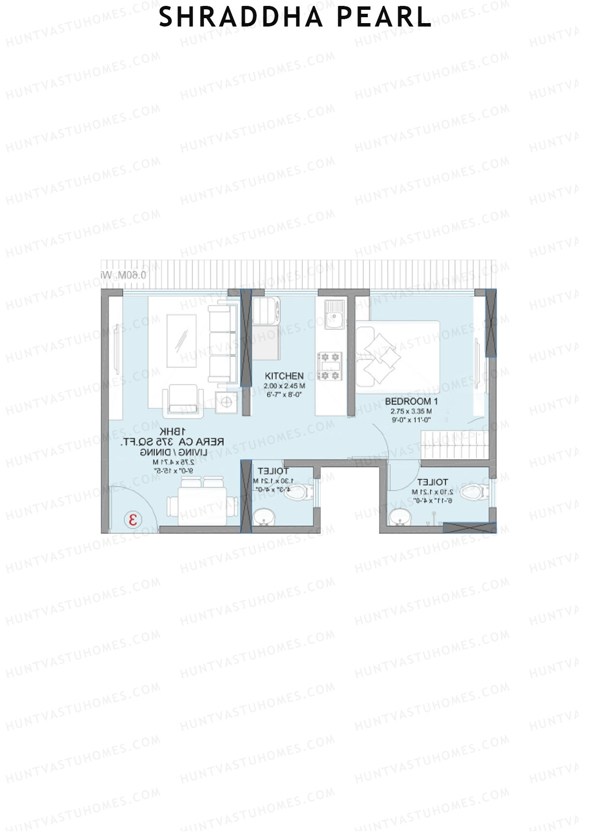 Shraddha Pearl Tower A Unit 4 Floor Plan