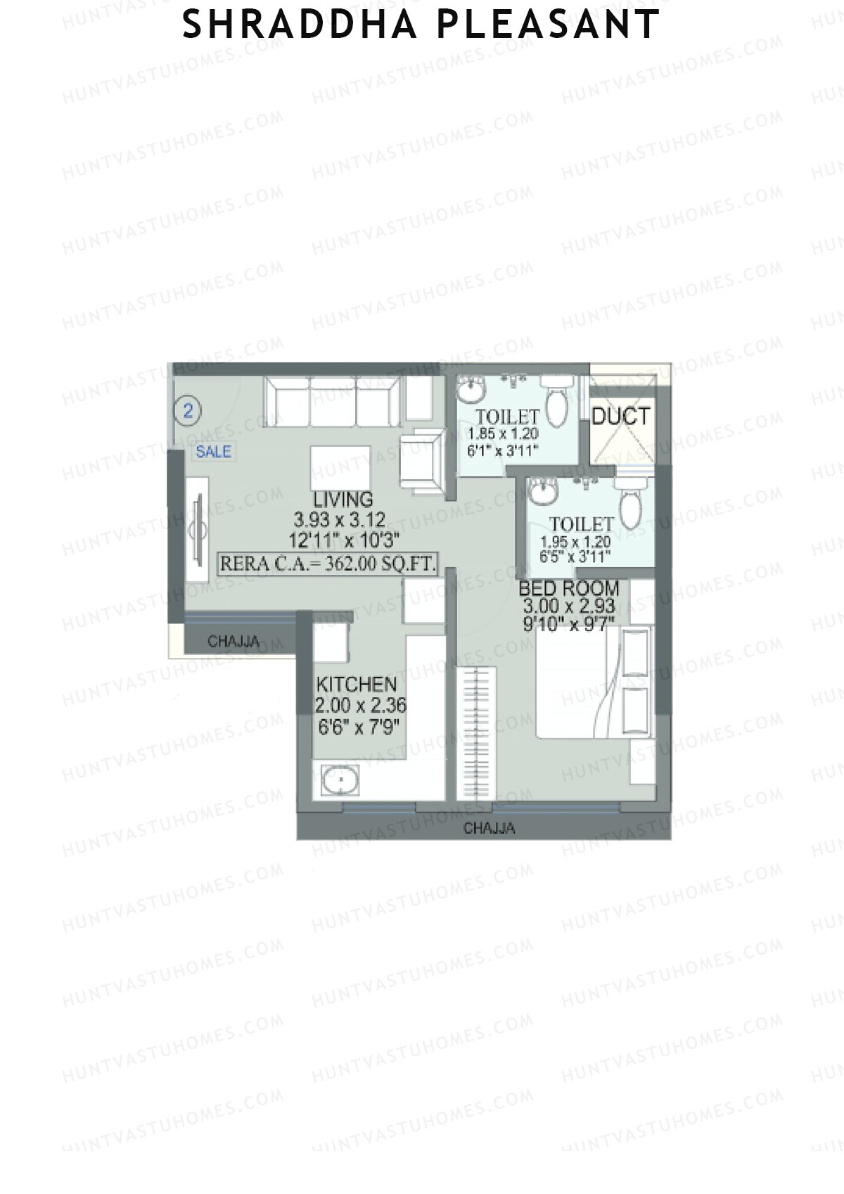 Shraddha Pleasant Tower 1 Unit 2 Floor Plan