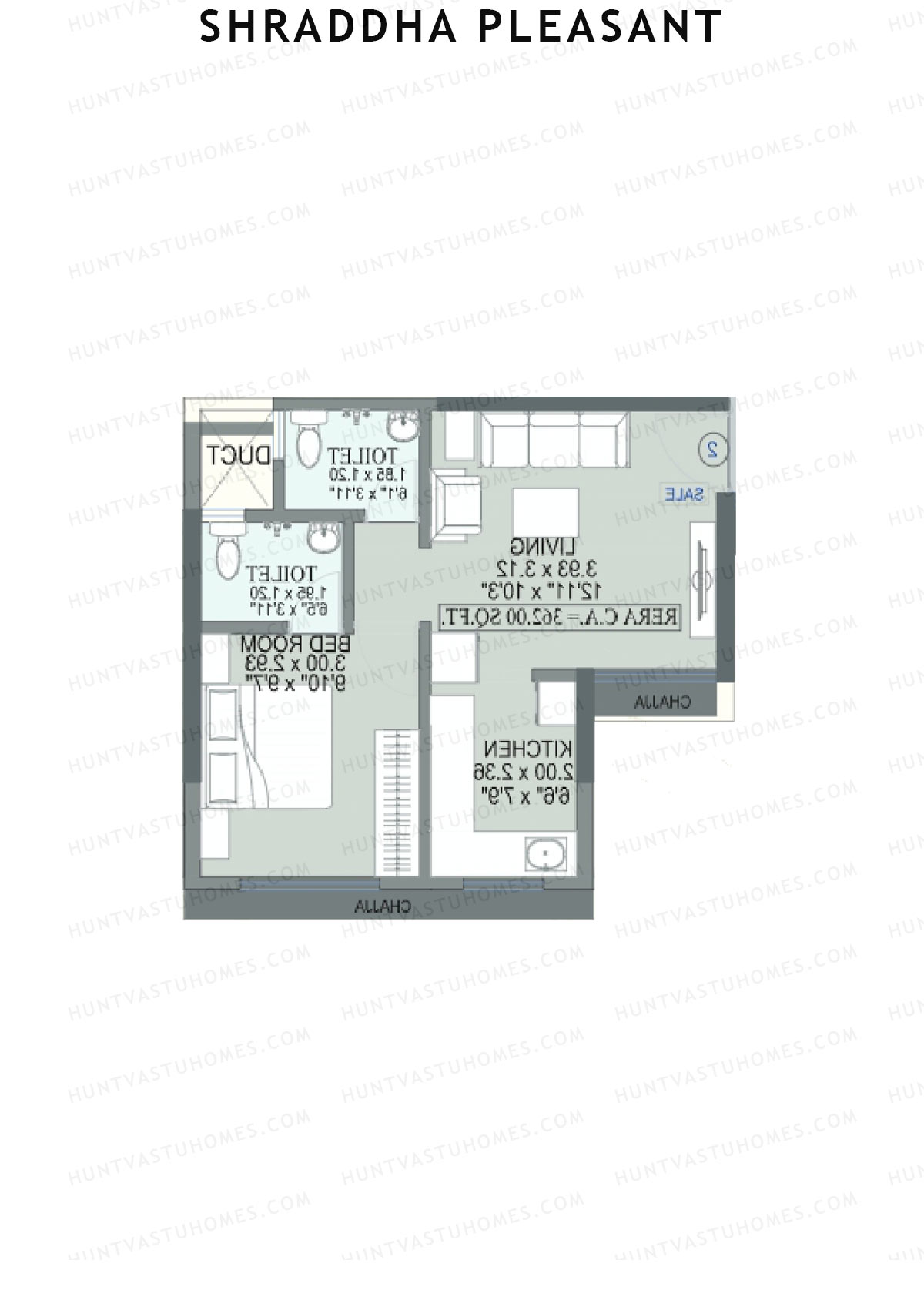 Shraddha Pleasant Tower 1 Unit 3 Floor Plan