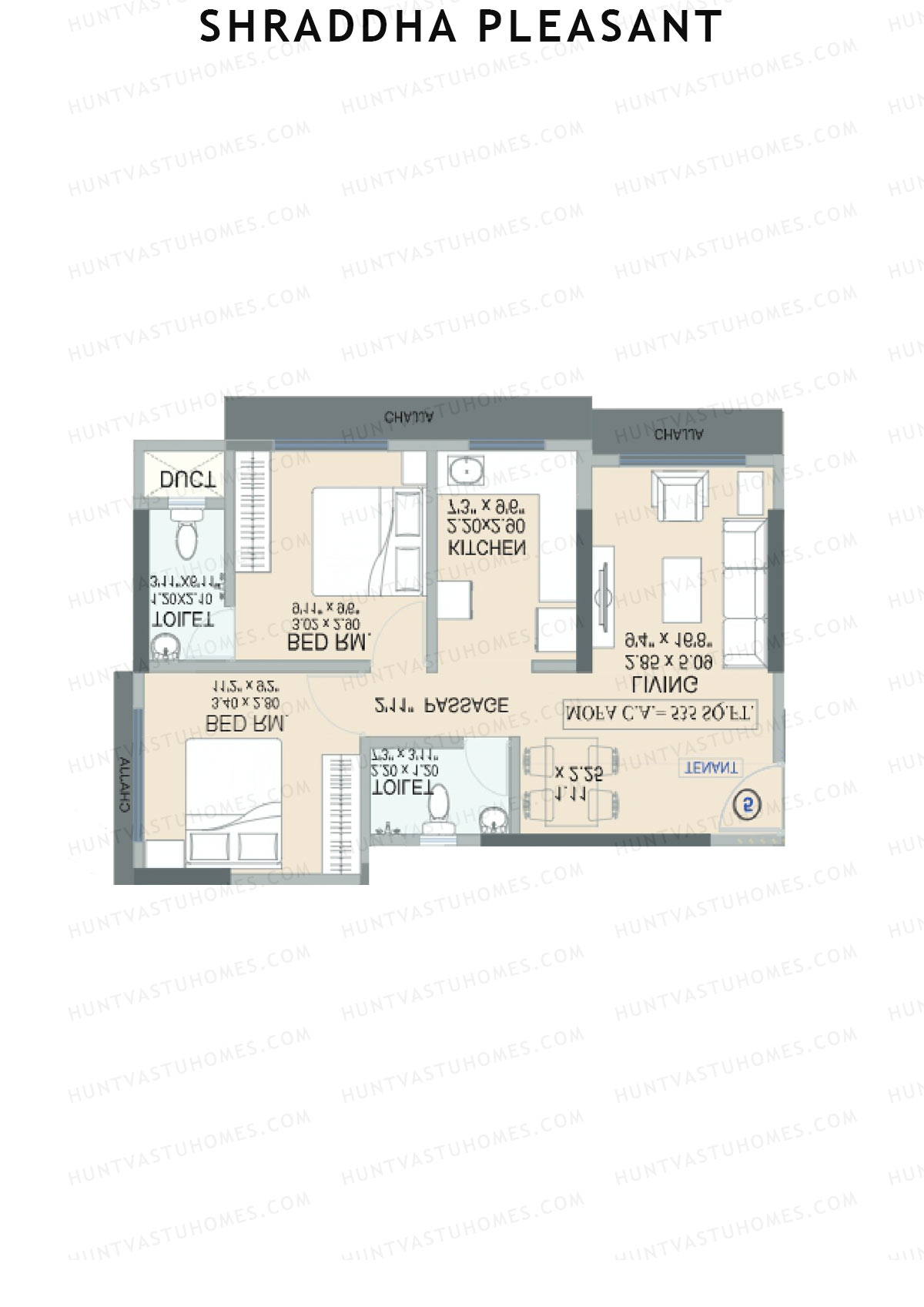 Shraddha Pleasant Tower 1 Unit 6 Floor Plan