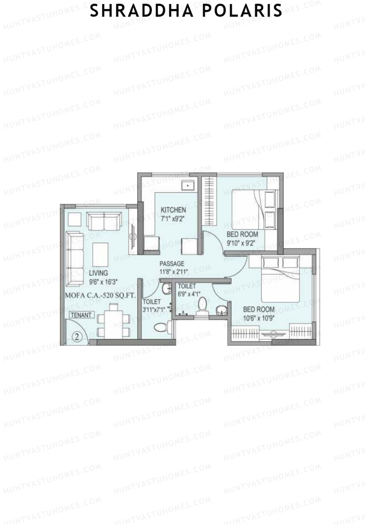 Shraddha Polaris Block A Unit 2 Floor Plan
