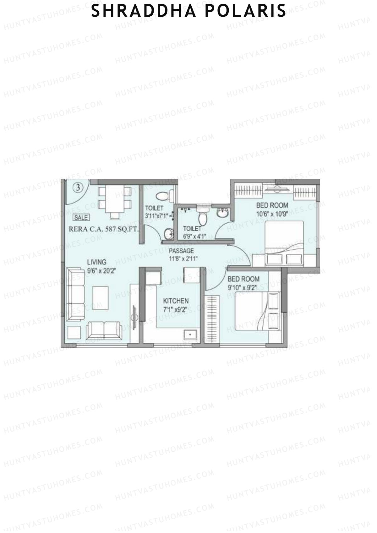 Shraddha Polaris Block A Unit 3 Floor Plan