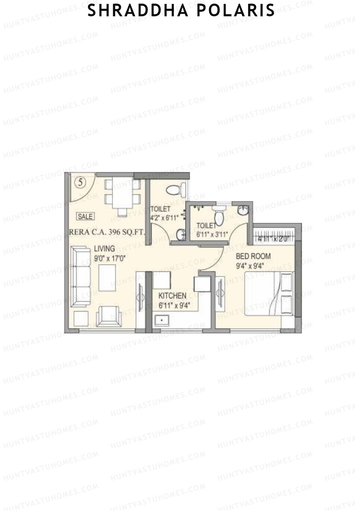 Shraddha Polaris Block A Unit 5 Floor Plan
