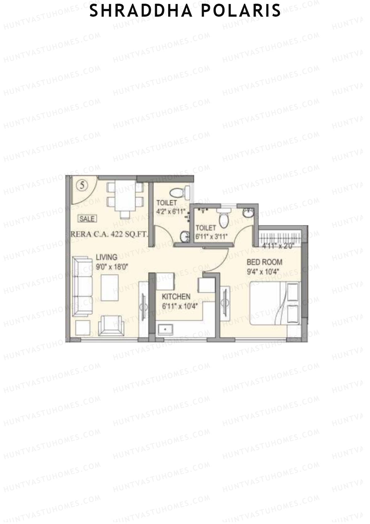 Shraddha Polaris Block A Unit 5 Floor Plan