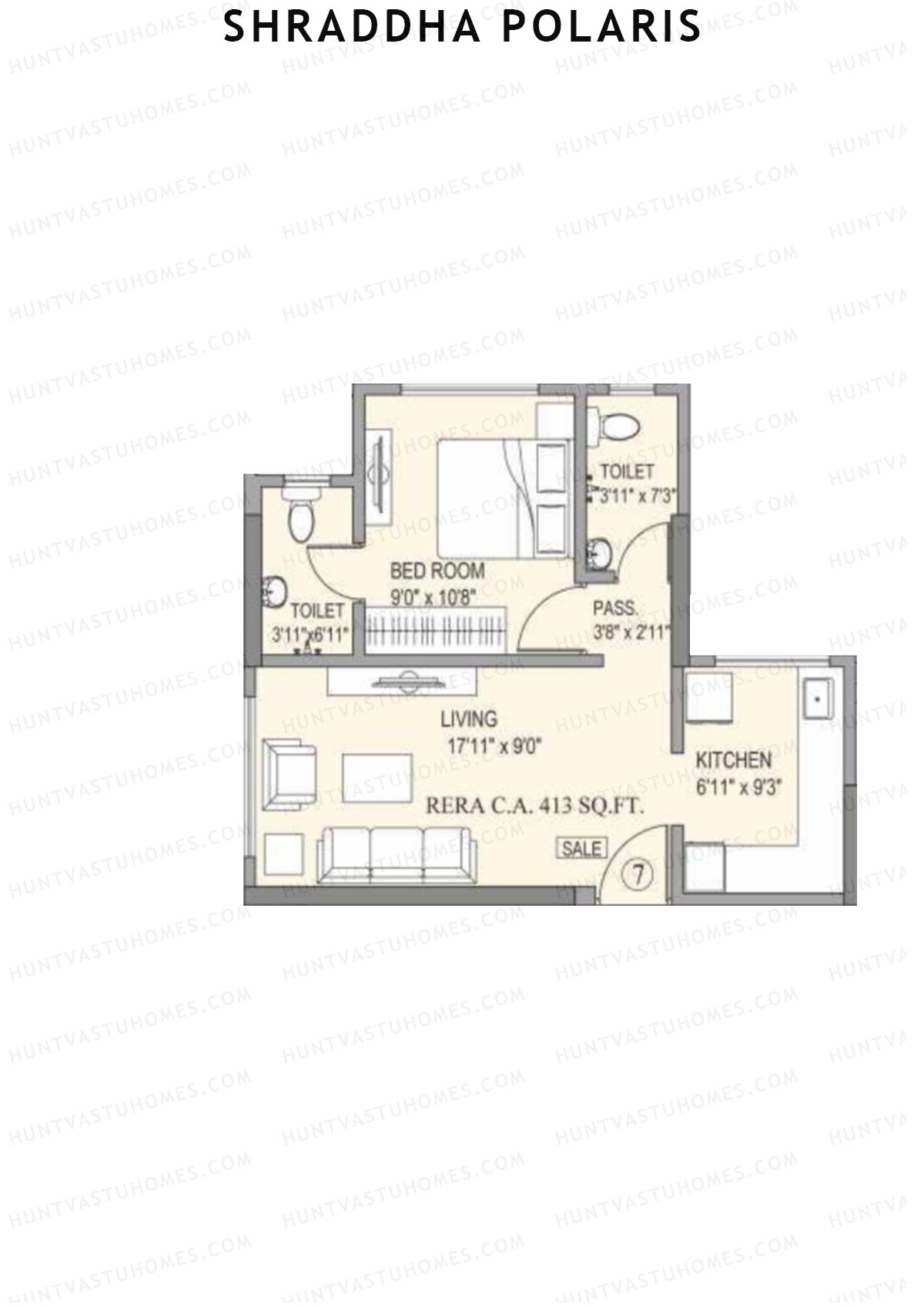 Shraddha Polaris Block A Unit 7 Floor Plan