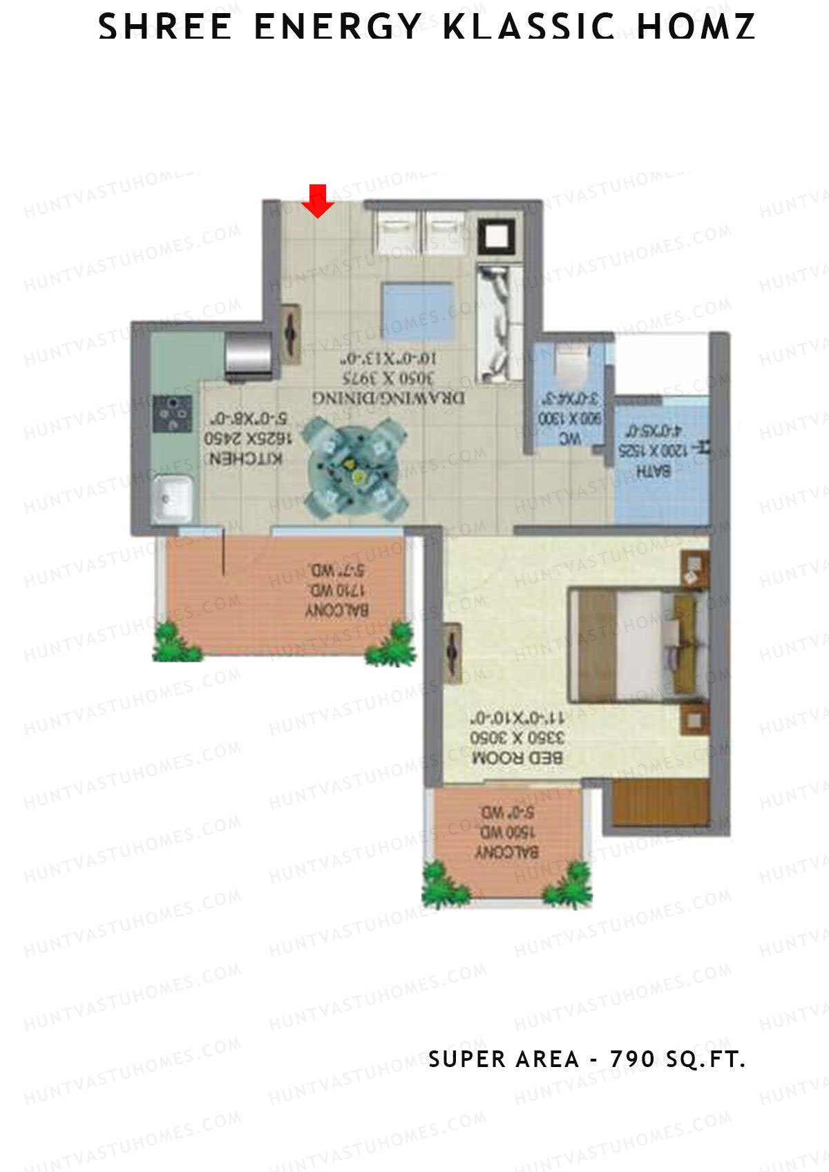 Shree Energy Klassic Homz Block A Unit 10 Floor Plan
