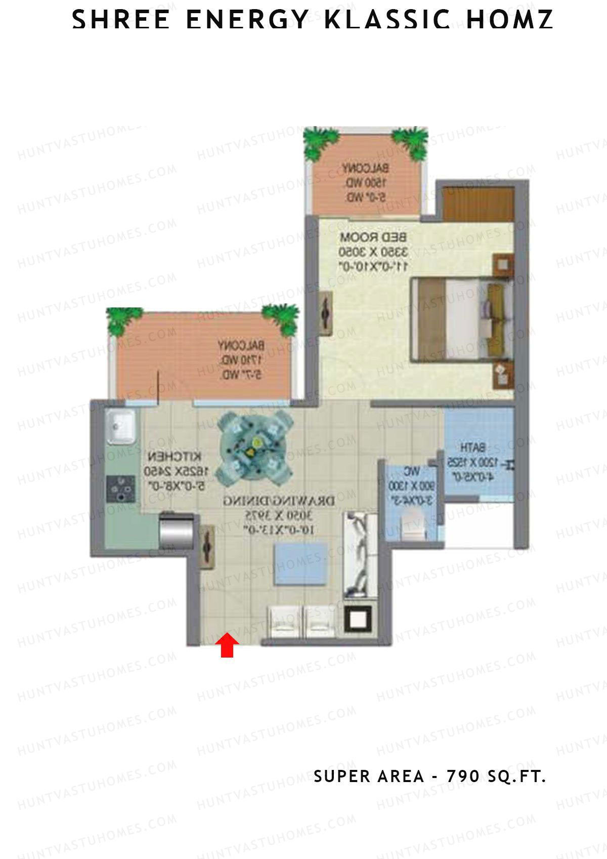 Shree Energy Klassic Homz Block C Unit 5 Floor Plan