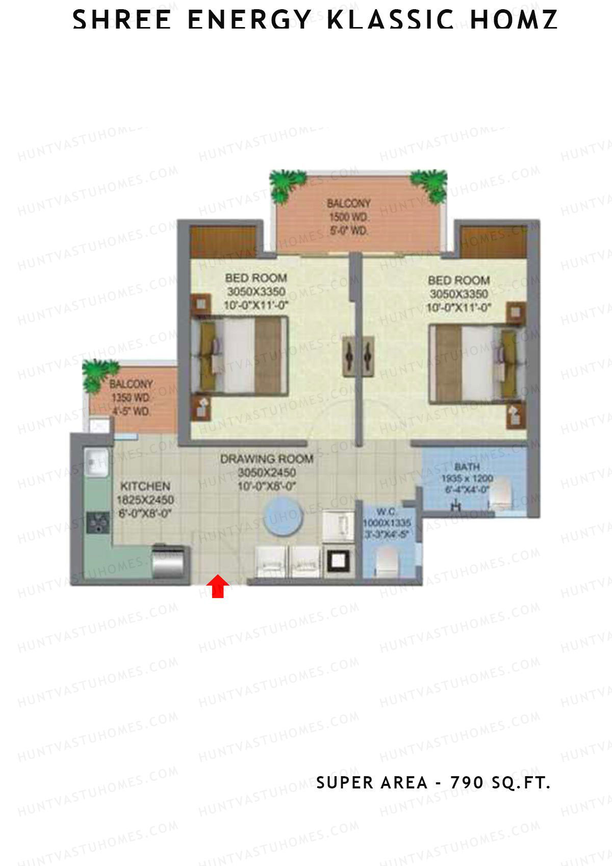 Shree Energy Klassic Homz Block A Unit 5, 7 Floor Plan