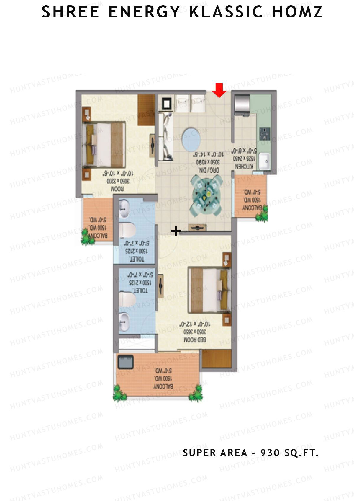 Shree Energy Klassic Homz Block B Unit 7 Floor Plan