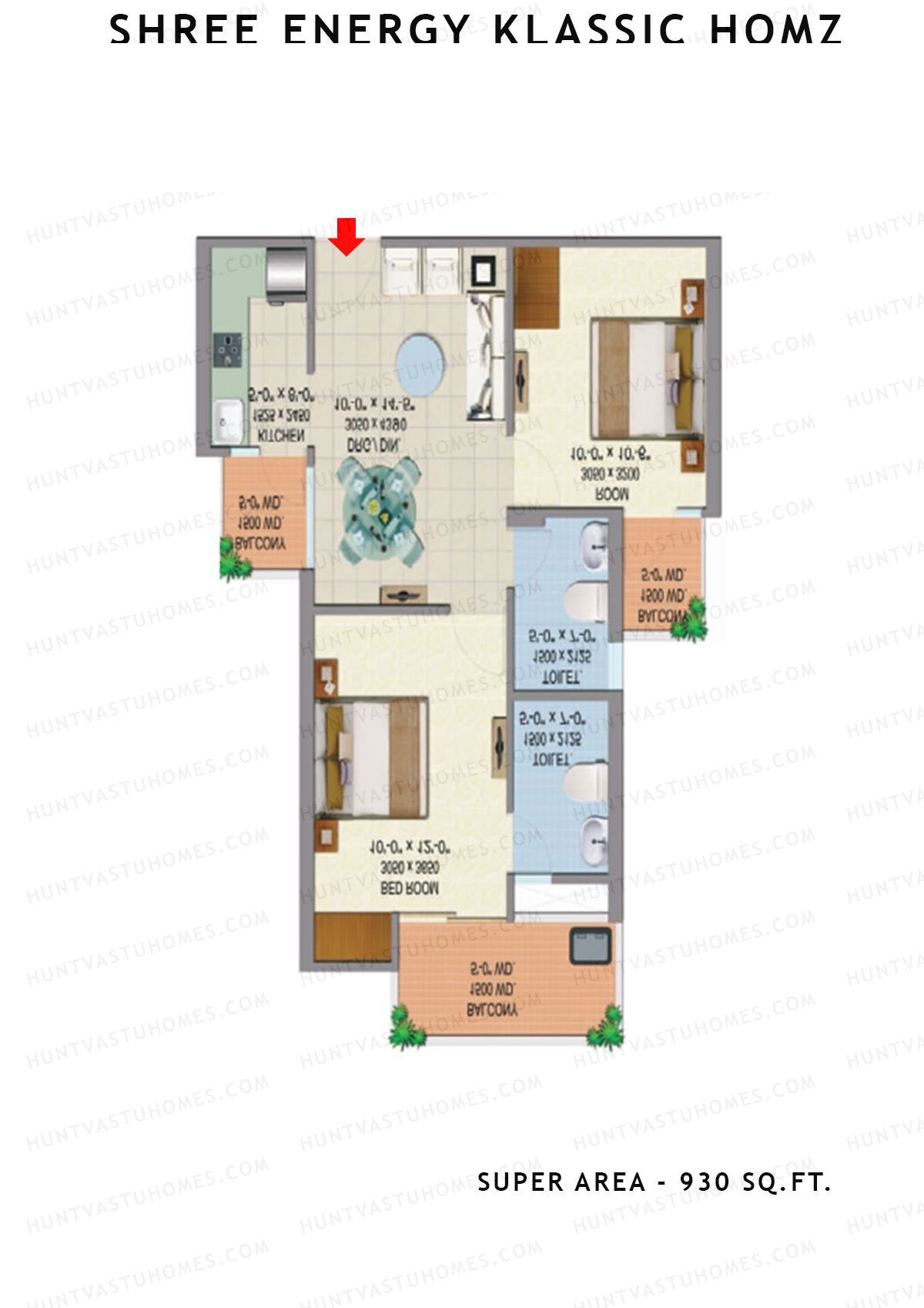 Shree Energy Klassic Homz Block B Unit 8 Floor Plan