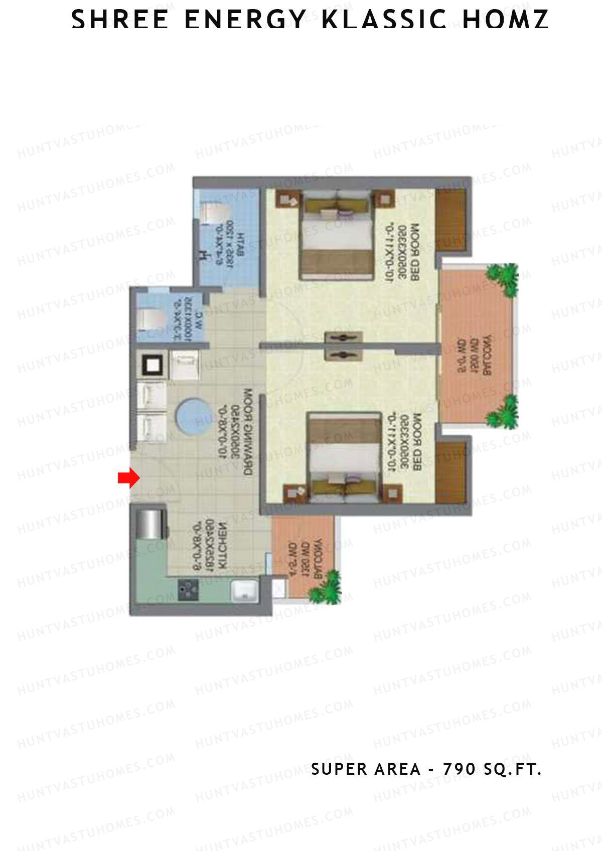 Shree Energy Klassic Homz Block C Unit 8 Floor Plan