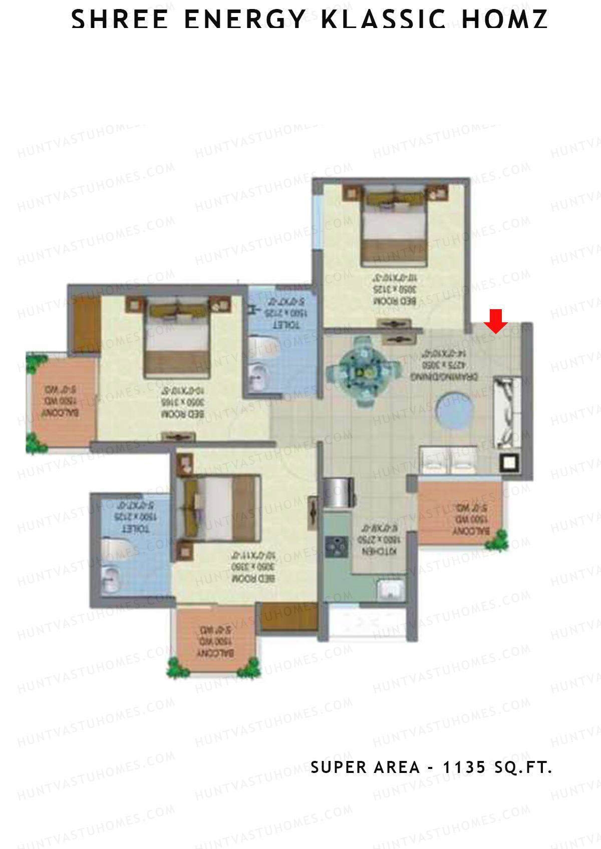 Shree Energy Klassic Homz Block C Unit 1 Floor Plan
