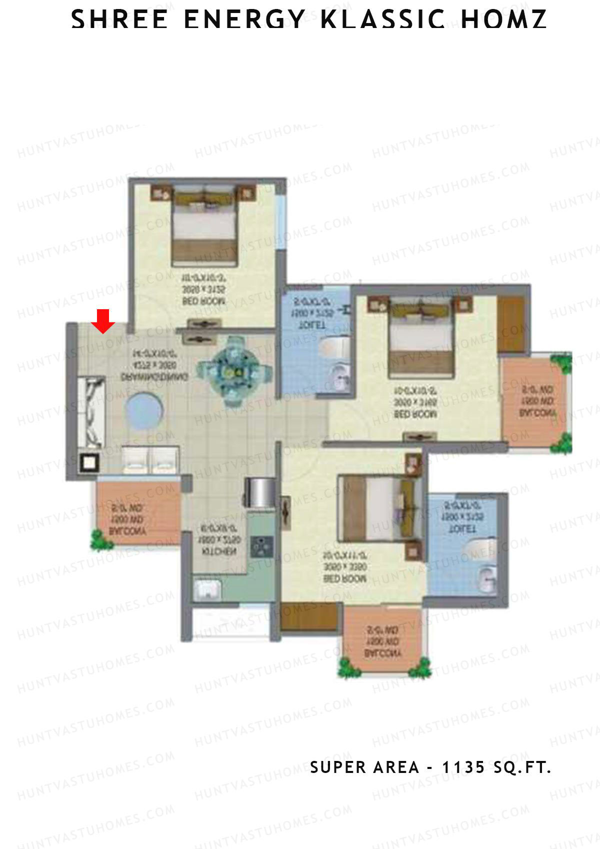 Shree Energy Klassic Homz Block C Unit 9 Floor Plan